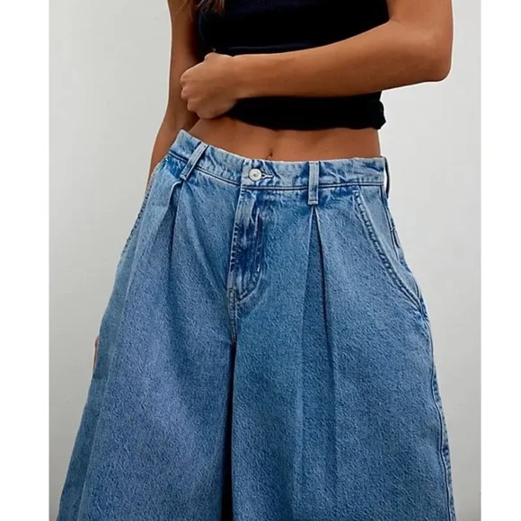 Free People CRVY Antonia Culotte Crop Size 28 - Picture 5 of 15